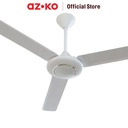 AZKO Krisbow 56 inci Set 3 Pcs Kipas Angin Plafon 72 Watt - Putih Ceiling Fan Kipas Langit-Langit Atap Penyejuk Udara Plafon Fan