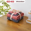 AZKO Forhom Set 4 Pcs Handuk Mandi - Abu- Abu/Rose bath towel set handuk dewasa anduk badan perlengkapan mandi