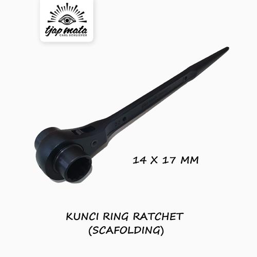 TJAP MATA / CAP MATA Kunci Ring Ratchet / Scafolding / Kotrek 14X17 MM