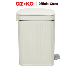 AZKO Stora 14 Ltr Doric Tempat Sampah Pedal Slim - Putih Ivory Tong Sampah Wadah Pembuangan Alat Kebersihan Trash Bin