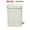 AZKO Stora 14 Ltr Doric Tempat Sampah Pedal Slim - Putih Ivory Tong Sampah Wadah Pembuangan Alat Kebersihan Trash Bin