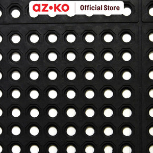 AZKO Kris 91X91X1 cm Karpet Heavyduty Anti Slip - Hitam Karpet Anti Licin Bathroom Mat Karpet Kamar Mandi Anti Slip