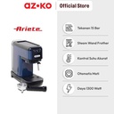 AZKO Ariete Espresso Maker 15 Bar - Hitam Mesin Pembuat Kopi Peralatan Minum Espresso Machine