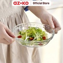 AZKO Culinart Set 3 Pcs Loyang Kaca Pie Serving Plate Wadah Hidangan Food Grade Piring Lauk Serbaguna Peralatan Makan Perlengkapan Dapur
