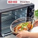 AZKO Culinart 1.6 ltr Loyang Kue Kaca Oval Tray Adonan Beling Wadah Panggang Kue Cetakan Keik Glass Baking Tray Perlengkapan Masak