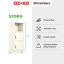 Stora Milka Rak Kabinet Penyimpanan Dengan Pintu - Putih Organizer Serbaguna Tempat Simpan Barang Multifungsi Rak Storage Perlengkapan Rumah
