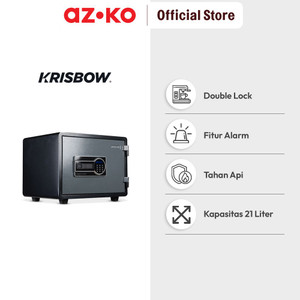 AZKO Krisbow Vulcanic Brankas Tahan Api Fire Safety Brangkas Safety Box Tempat Barang Berharga Berangkas