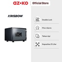 AZKO Krisbow Vulcanic Brankas Tahan Api Fire Safety Brangkas Safety Box Tempat Barang Berharga Berangkas