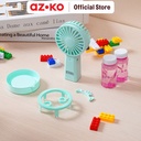 AZKO Ataru Kipas Angin Portable Rechargeable Dengan Gelembung - Hijau Handheld Fan Kipas Mini Travel Serbaguna Penyejuk Udara