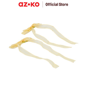 AZKO Ataru Set 2 Pcs Jepit Rambut Anak Long Ribbon - Kuning Kids Hair Clip Aksesoris Jepitan Anak Cewek Penjepit Hiasan Rambut Anak Aksesori Kepala