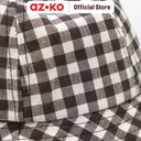 AZKO Ataru Topi Anak Bucket Gingham - Cokelat Tua Aksesoris Kepalakids Bucket Hattopi Anak Anak Lucu