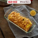AZKO Culinart 1.5 ltr Loyang Kaca Loaf Tray Adonan Beling Wadah Panggang Kue Cetakan Keik Glass Baking Tray Perlengkapan Masak