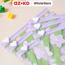 AZKO Ataru 20.5X13 cm Set 6 Pcs Pouch Travel Slider slider bag kantong plastik serbaguna space-saving plastic bag perlengkapan camping dan travel