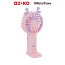 AZKO Ataru Kipas Angin Portabel Rechargeable Rabbit Ear - Pink handheld fan kipas mini travel serbaguna penyejuk udara