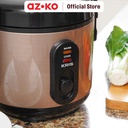 AZKO Kris 1 ltr Rice Cooker Dengan Pot Stainless Steel 2 ltr  2000 ml magic jar magic com penanak nasi alat masak beras elektronik dapur
