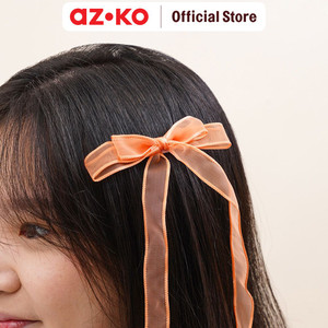 AZKO Ataru Set 2 Pcs Jepit Rambut Anak Long Ribbon - Oranye kids hair clip aksesoris jepitan anak cewek penjepit hiasan rambut anak aksesori kepala