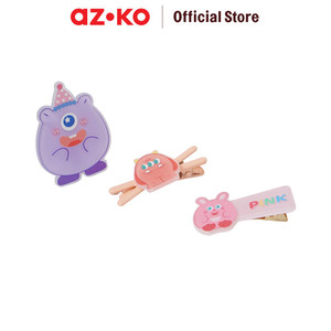 AZKO Ataru Set 3 Pcs Jepit Rambut Monster - Ungu hair clip aksesoris jepitan cewek penjepit hiasan rambut wanita aksesori kepala