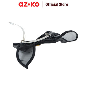 AZKO Ataru Jepit Rambut Ribbon Dengan Square Pearl - Hitam hair clip aksesoris jepitan cewek penjepit hiasan rambut wanita aksesori kepala