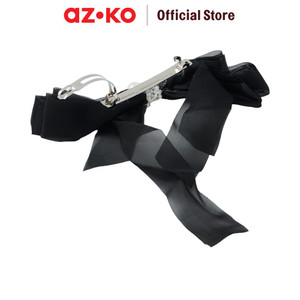 AZKO Ataru Jepit Rambut Big Ribbon Dengan Pearl - Hitam hair clip aksesoris jepitan cewek penjepit hiasan rambut wanita aksesori kepala