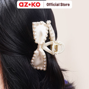 AZKO Ataru Jepit Rambut Twisted Ribbon Pearl hair clip claw aksesoris jepitan cewek penjepit hiasan rambut wanita aksesori kepala