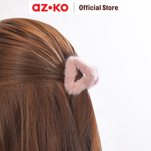 AZKO Ataru Set 2 Pcs Jepit Rambut Triangle Fur - Pink/Cokelat aksesoris rambutjepitanhair accessoriesklip penjepit rambut