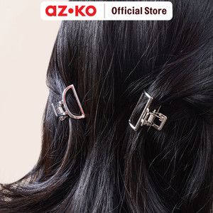 AZKO Ataru Set 2 Pcs Jepit Rambut Square Oval - Silver/Gold hair clip claw aksesoris jepitan cewek penjepit hiasan rambut wanita aksesori kepala