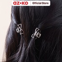 AZKO Ataru Set 2 Pcs Jepit Rambut Ribbon Small - Silver/Gold hair clip claw aksesoris jepitan cewek penjepit hiasan rambut wanita aksesori kepala