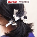 AZKO Ataru Jepit Rambut Pearl Ribbon - Krem/Hitam hair clip claw aksesoris jepitan cewek penjepit hiasan rambut wanita aksesori kepala