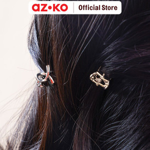 AZKO Ataru Set 2 Pcs Jepit Rambut Asymetric Extra Small - Silver/Gold hair clip claw aksesoris jepitan cewek penjepit hiasan rambut wanita aksesori kepala