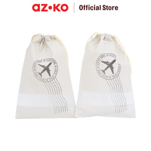 AZKO Ataru 20X30 cm Set 2 Pcs Pouch Travel Serut kantong organizer kecil tempat kosmetik pouch aksesoris