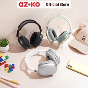 AZKO Ataru Headphone Bluetooth V5.3 - Silver on ear headphones nirkabel headset telinga wireless aksesoris gadget