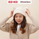 AZKO Ataru Topi Beanie Knit Dengan Ears - Krem Beige beanie hat topi rajut tutupan kepala aksesoris kepala fashion wanita pria