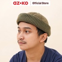 AZKO Ataru Topi Brimless Knit Beanie Hat Tutupan Kepala Aksesoris Kepala Fashion Wanita Pria