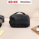 AZKO Passport Tas Organizer Gadget Dengan 14 Kompartemen - Hitam pouch kabel charger handphone laptop tempat simpan gadget digital bag gadget pouch storage