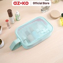 AZKO Passport Orugana Pouch Organizer Rectangle - Biru kantong organizer serbaguna tempat pensil pulpen alat make up pouch kosmetik