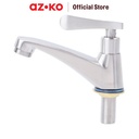 AZKO Fosa 1/2 inci Keran Wastafel Stainless Steel T-1011Ss - Silver basin faucet kran air westafel perlengkapan dapur