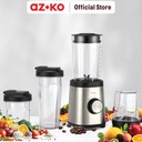 AZKO Kris 800 ml Blender 2In1 Stainless Steel - Hitam mesin pembuat jus juice maker food grade penghalus makanan perlengkapan dapur