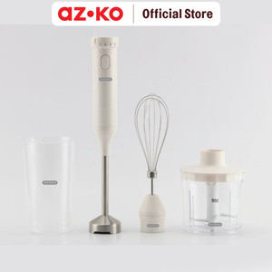 AZKO Memoo 500 ml Hand Blender - Putih pembuat jus tangan juice maker penghalus makanan praktis perlengkapan dapur
