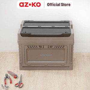 AZKO Maxbuilt Kotak Perkakas Lipat Dengan Kompartemen - Cokelat toolbox tempat peralatan bengkel organizer alat pertukangan wadah perkakas teknisi