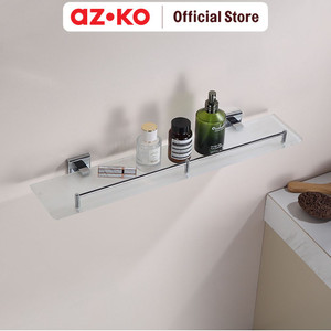 AZKO Acroz Rak Dinding Kamar Mandi Kaca Rectangle Classic decorative wall shelf rak tembok serbaguna ambalan dinding minimalis furniture indoor rumah