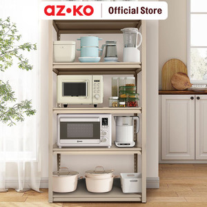AZKO Masterspace Urban Rak Besi 5 Tingkat 90X45X183 cm - Krem Beige Storage Rack Metal Tempat Penyimpanan Serbaguna Rak Barang Organizer Gudang