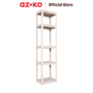 AZKO Masterspace Urban Rak Besi 5 Tingkat 45X30X183 cm - Krem Beige Storage Rack Metal Tempat Penyimpanan Serbaguna Rak Barang Organizer Gudang
