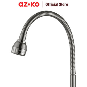 AZKO Fosa 1/2 inci Keran Dapur Table Fleksibel Stainless Steel - Silver Kitchen Sink Faucet Peralatan Dapur Kran Air Wastafel