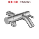 AZKO Fosa 1/2 inci Keran Air Dua Arah Stainless Steel T-1231Ss - Silver Satin Cold Tap Kran Air Kamar Mandi Kran Bathroom Tools