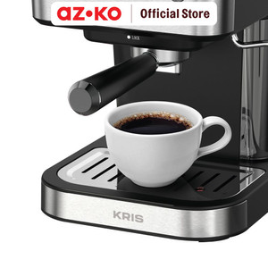 AZKO Kris 1 ltr Espresso Maker 20 Bar Stainless Steel - Hitam Mesin Pembuat Kopi Peralatan Minum Espresso Machine