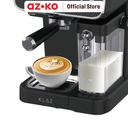 AZKO Klaz 1.2 ltr Espresso Maker Dengan Milk Frother - Hitam Mesin Pembuat Kopi Peralatan Minum Espresso Machine