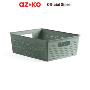 AZKO Stora Terra Keranjang Penyimpanan - Hijau Storage Basket Kotak Penyimpanan Serbaguna Bin Organizer Tempat Simpan Barang