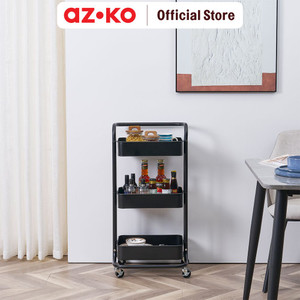 AZKO Masterspace Handy Rak Troli Tempat Penyimpanan Multifungsi Dengan Roda Storage Trolley Wheels Rack Perlengkapan Rumah Tangga