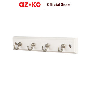 AZKO Stora Gantungan Dinding 4 Tingkat - Putih Pengait Multifungsi Tembok Clothes Hook Tempat Gantung Pakaian Barang Serbaguna