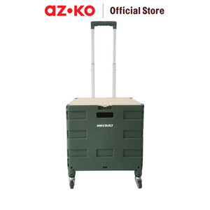 AZKO Maxbuilt Troli Lipat Portable 4 Roda 25 kg - Hijau Alat Pengangkut Barang Dengan Roda Wheels Cart Troli Kardus Box Perlengkapan Industri